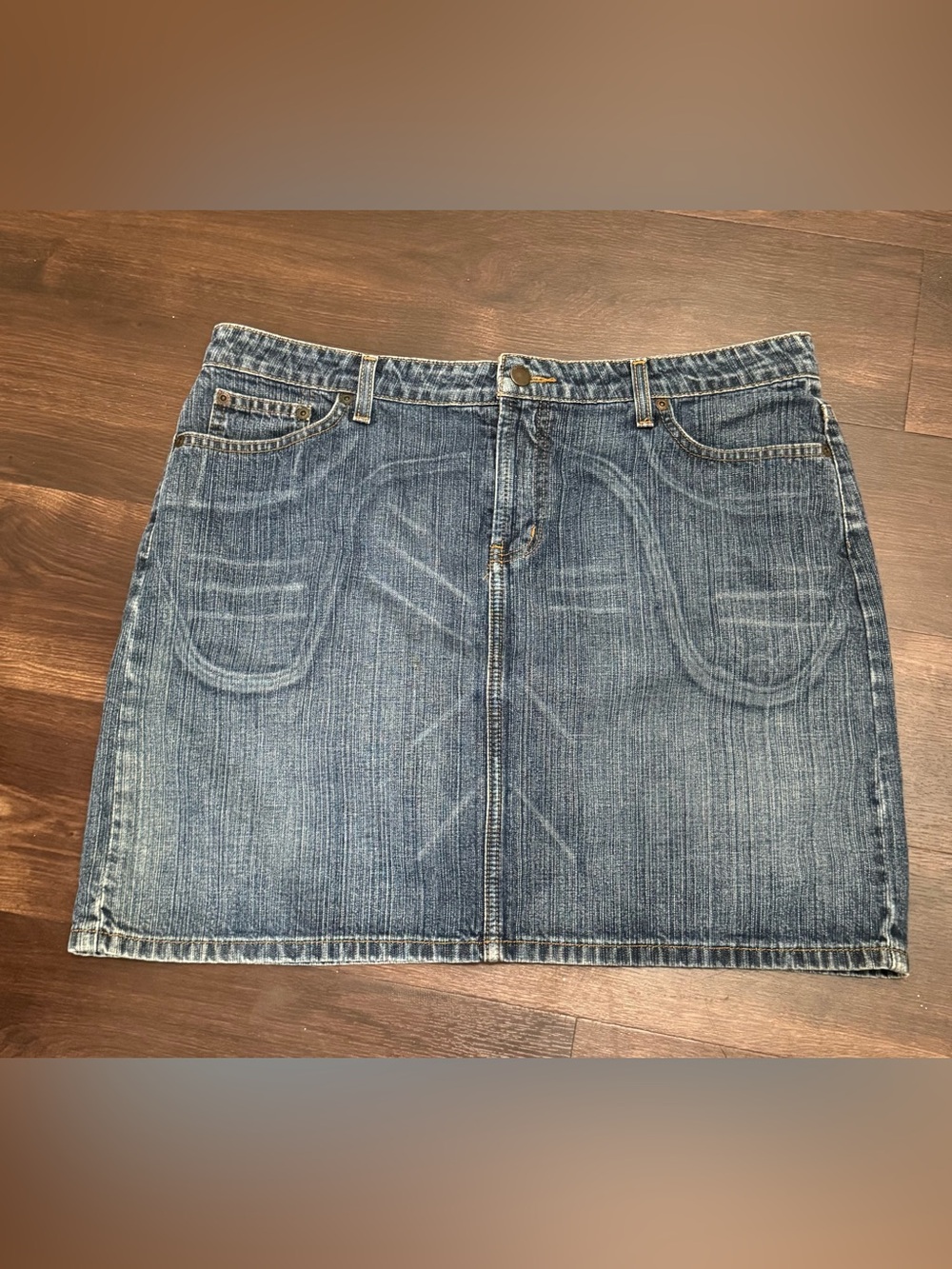 VINTAGE 2000s MOSSIMO LOW-RISE DENIM MINI SKIRT